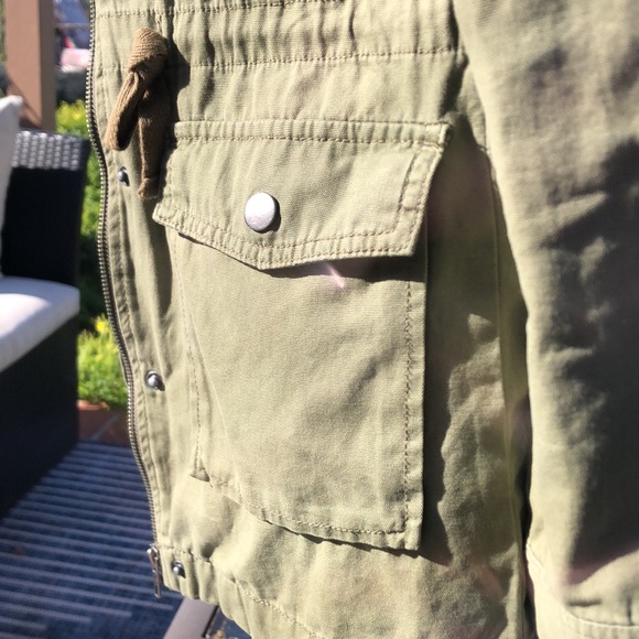 🚫On Hold BP Brass Plum Nordstrom olive Green cargo utility hoodie jacket - Picture 4 of 9